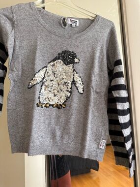 Markus Lupfer Heather Gray Knit Crewneck Sweater